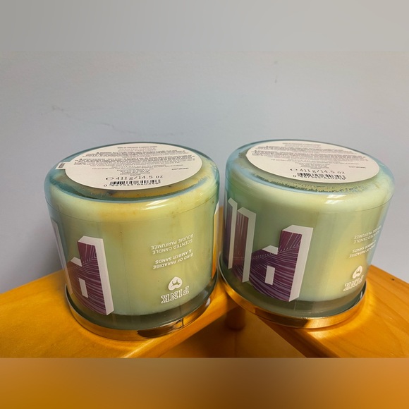 VS PINK YEAH Bundle of 2 Candles HTF NEW - but aged - see pics - Picture 6 of 7